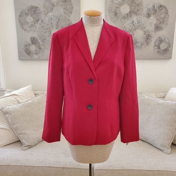 Le Suit Wing-Lapel Blazer size 16 in Red - NEW - Picture 4 of 15